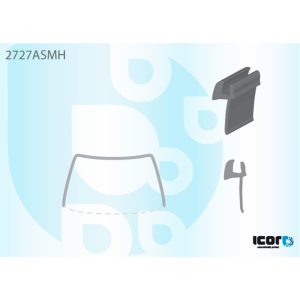 CITROEN C5 2001- Első uveg keret