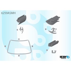 OPEL CORSA B 93- ELSŐ ÜVEG KERET