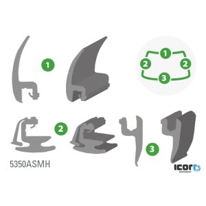 MCC SMART 3 Ajtós+2 Ajtós SOFTTOP 98- ELSŐ ÜVEG KERET